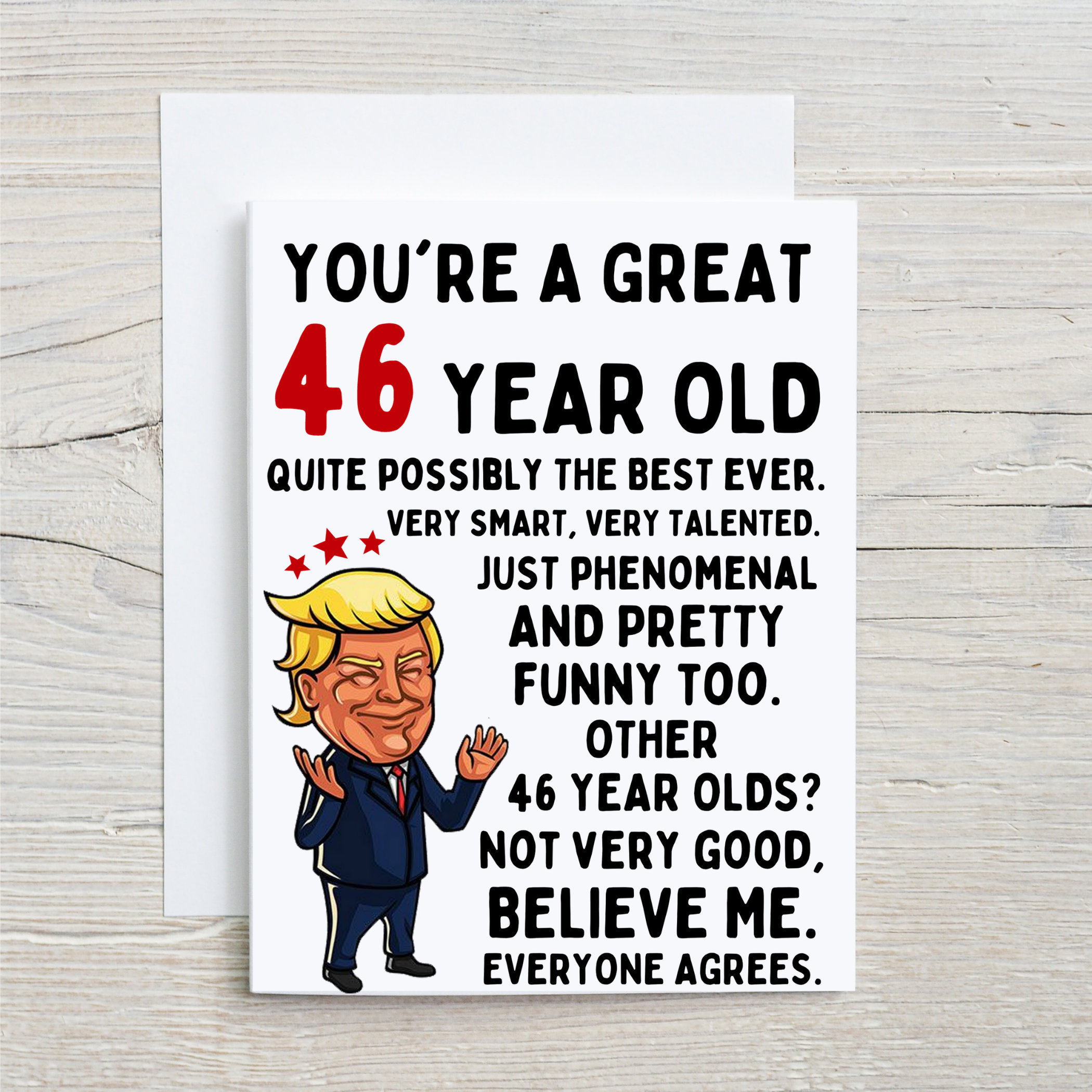 46. Geburtstagskarte, 46. Geburtstag, 46. Geburtstagsgeschenk