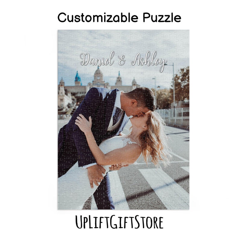 Personalized Puzzle, Custom Puzzle Text, Anniversary Gift, Wedding Gift, Custom Photo Jigsaw Puzzle, Gift for Him image 3