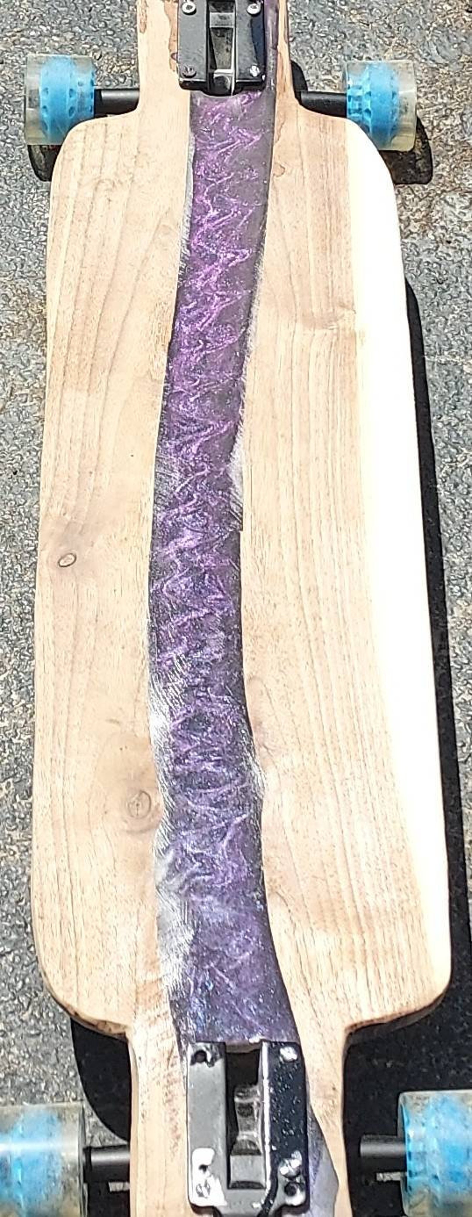 Custom Epoxy/ live edge skateboard Etsy