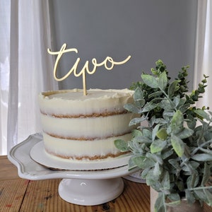 Two Birthday Cake Topper | Second Birthday Cake Topper | Whimsical Two Cake Pick | Dainty Cake Pick | Number Cake Pick | Two Cake Pick