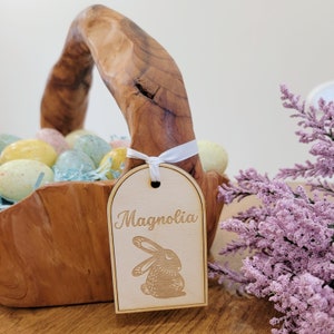 Easter Basket Tags | Easter Basket Name Tags | Wooden Easter Tags