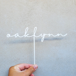 Custom Name Cake Topper | Simple Name Cake Topper | Boho Cake Topper | Minimalist Cake Topper | Name Cake Pick | Personalized Cake Topper