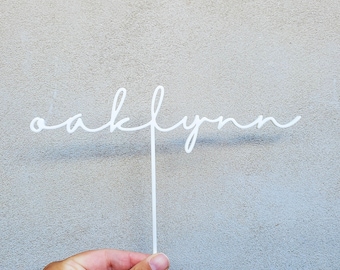 Benutzerdefinierte Name Cake Topper | Simple Name Cake Topper | Boho Cake Topper | Minimalistischer Cake Topper | Name Cake Pick | Personalisierte Cake Topper