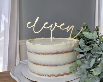 11 Cake Topper / Eleven Cake Topper / Eleven Birthday Decorations / Eleven Cake Decor / Once cumpleaños / Eleventh Birthday