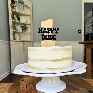 One Happy Dude Cake Topper | 1 Happy Dude Cake Pick | Baby Boy Cake Topper | Boy Smash Cake Topper | Baby Boy First Birthday Cake Topper