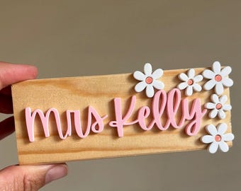 Lehrer Name Whiteboard Radiergummi | Benutzerdefinierte Lehrer Wertschätzung Geschenk | Benutzerdefinierte Kreidetafel Eraser | Personalisiertes Lehrer Geschenk