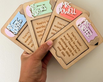 Sticky Note Holder Teacher Gift | Personalized Teacher Gift | Unique Teacher Gift