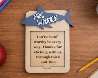 Biology Teacher Gift | Science Teacher Gift | Shark Teacher Gift | Sticky Note Holder