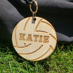 Volleyball Bag Tag | Custom Volleyball Keychain | Personalized Volleyball Bag Tag With Name | Sports Bag Tag | Athlete Keychain |