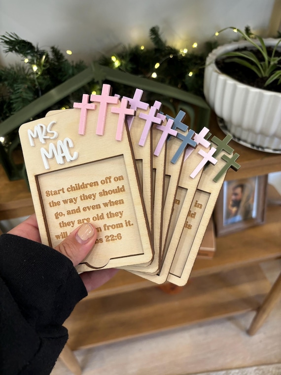 Christian Teacher Gift | Christian School Teacher Present | Sticky Note Holder | Teacher Gift for Private School