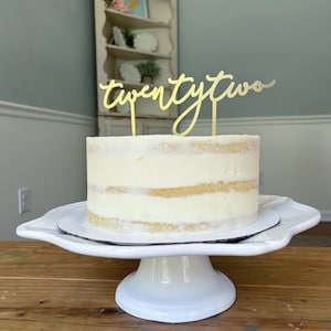 Twenty Two Cake Topper | 22 Cake Topper | Twenty Second Birthday Cake Decor | Decorations for Twenty Second Birthday |