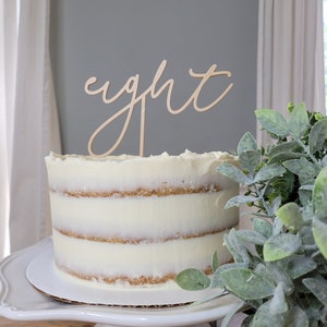 8 Cake Topper | Eight Cake Topper | Eighth Birthday Decorations | Gold Cake Topper | Number Cake Topper | Girl And Boy Cake Topper