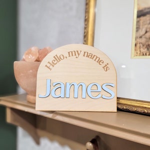 Baby Name Announcement Sign | Baby Name Sign | Hospital Sign for Baby Birth