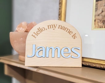 Baby Name Announcement Sign | Baby Name Sign | Hospital Sign for Baby Birth