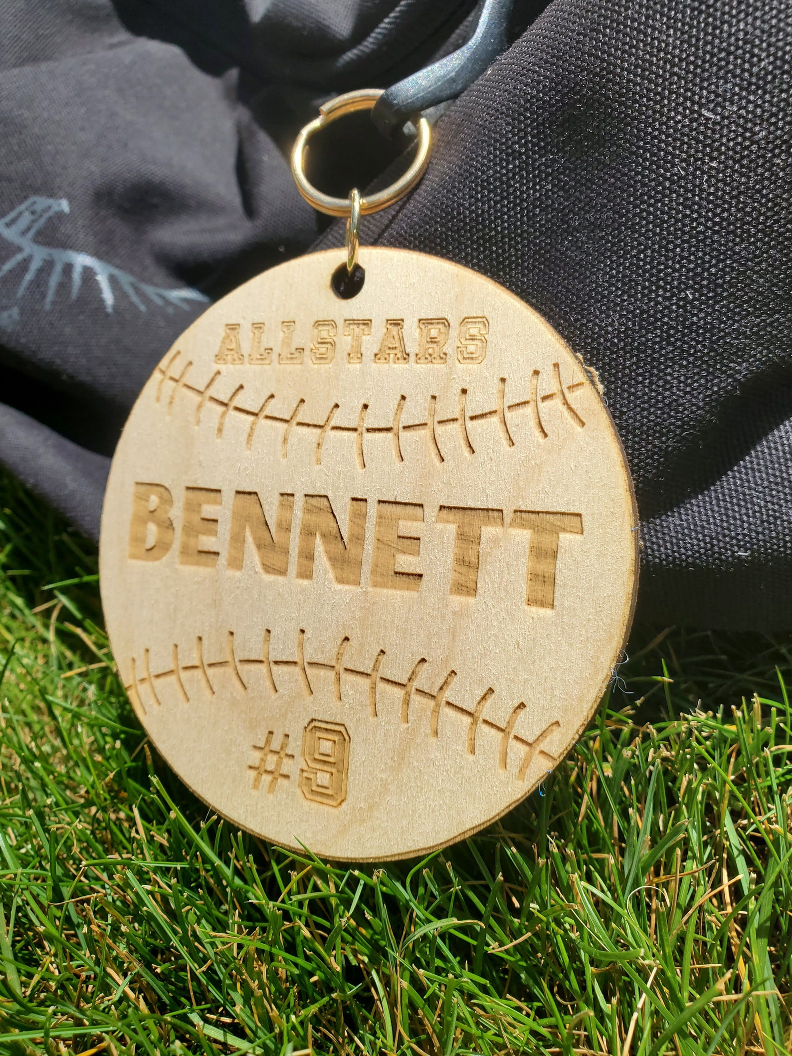 Baseball Softball Bat Bag Tag Personalized Baseball Keychain Etsy