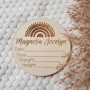 Custom Baby Name Tag With Birth Stats | Personalized Birth Stats Baby Name Tag | Birth Name Tag | Hospital Name Tag | Birth Stats Photo Prop