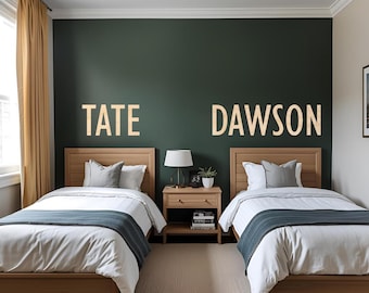 Letras de madera para habitación de niño / Letrero con nombre para habitación de niño / Letras con nombre para habitación de niño / Letrero grande con nombre para pared
