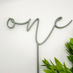 First Birthday Green Cake Topper | Neutral Green One Cake Topper | Simple Green Cake Topper | Garden Smash Cake Topper | Garden Cake theme