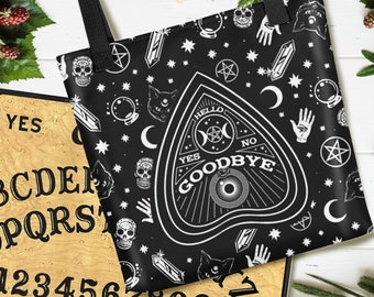 Witchy Vibes Spirit Ouija Board Planchette Tote Bag Gothic Purse Hand bag, book bag Handbag Occult