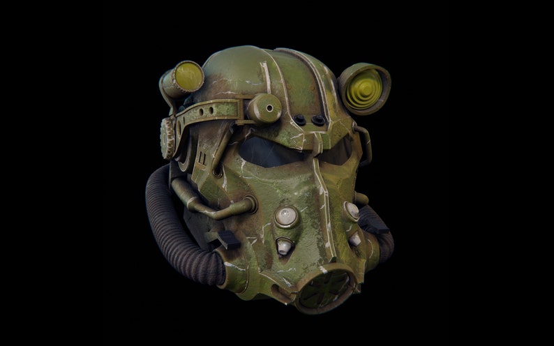 Super Durable T-60 helmet Fallout Any painting of the finished helmet is free Airsoft/Cosplay image 1