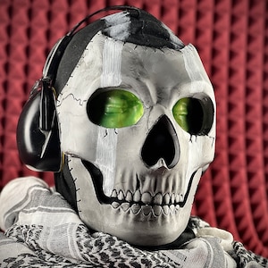 IN STOCK Super Durable Ghost Mask \ Eye protection with metal mesh or durable lens for Airsoft/Cosplay