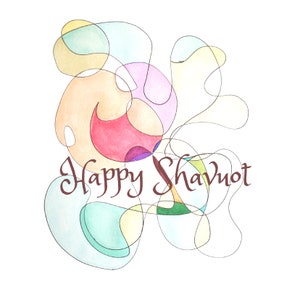 Shalom Happy Shavuot, Shavuot Printable, Shavuot Gift, Shavuot Decoration, Shavuot Cards, Download Files, Postcard 1*1 JPG PNG