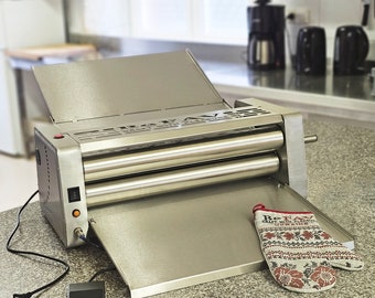 Máquina laminadora de masa eléctrica BeFav para uso doméstico, rodillo de masa automático, herramienta laminadora de pasta, pastelería, galletas y fondant, panadero de cocina