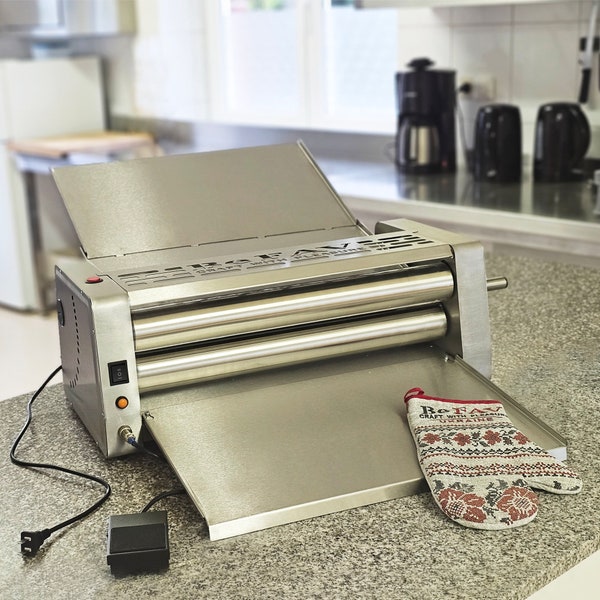 BeFav Elektro Ausrollmaschine für den Heimgebrauch, Automatischer Teigroller, Pasta Gebäck Fondant Cookies Sheeter Werkzeug Küchenbäcker