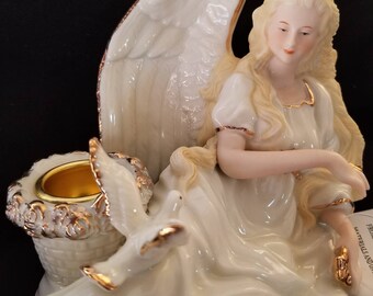 Porcelain Angel Dove Etsy