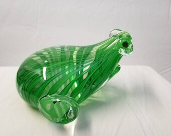 GW55 GREEN GLASS JUNGLE FROG PAPERWEIGHT GW55 GREEN GLASS JUNGLE FROG PAPERWEIGHT