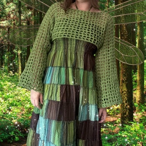 Shrug Crochet Pattern, Fairy Shrug Crochet Pattern, Mesh Top Crochet Pattern, Fishnet Shrug Crochet Pattern