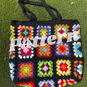 Granny Square Tote Bag Crochet Pattern | PATTERN