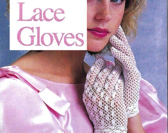 Lace Gloves Crochet Pattern, 1980s Crochet Pattern, Vintage Crochet Patterns, 80s Lace Gloves Crochet Pattern