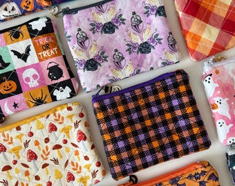 Fall Quilted Pouches, Halloween Quilted Pouches, Spooky Quilted Pouches, Boo Basket Item