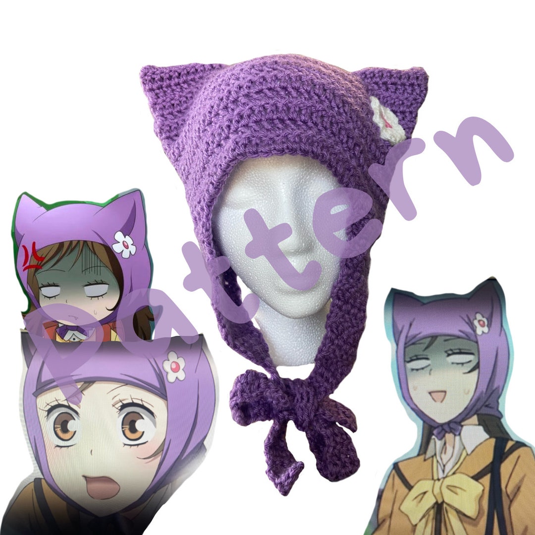 Nanami's Cat Hood Crochet Pattern - Etsy