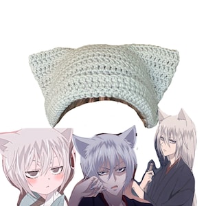 Tomoe Beanie, Kamisama Kiss Beanie, Tomoe cat beanie, cat ear beanie, Tomoe merch, Crocheted Cat Ear Beanie