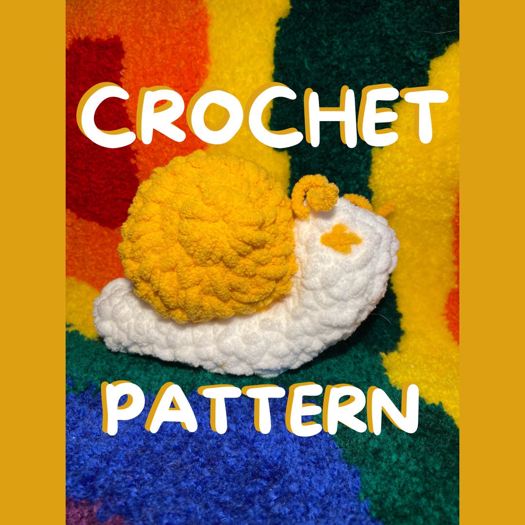Crocheted Snail Plush PATTERN Etsy