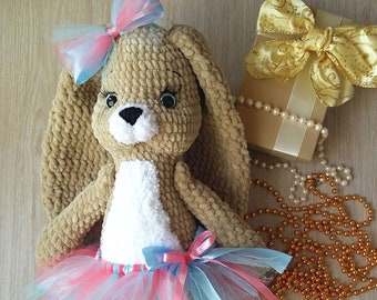 Knitted bunny knitted toy  handmade toy amigurumi crochet toy crochet bunny baby toy gift for bunnies rabbits knitted rabbit crochet rabbit