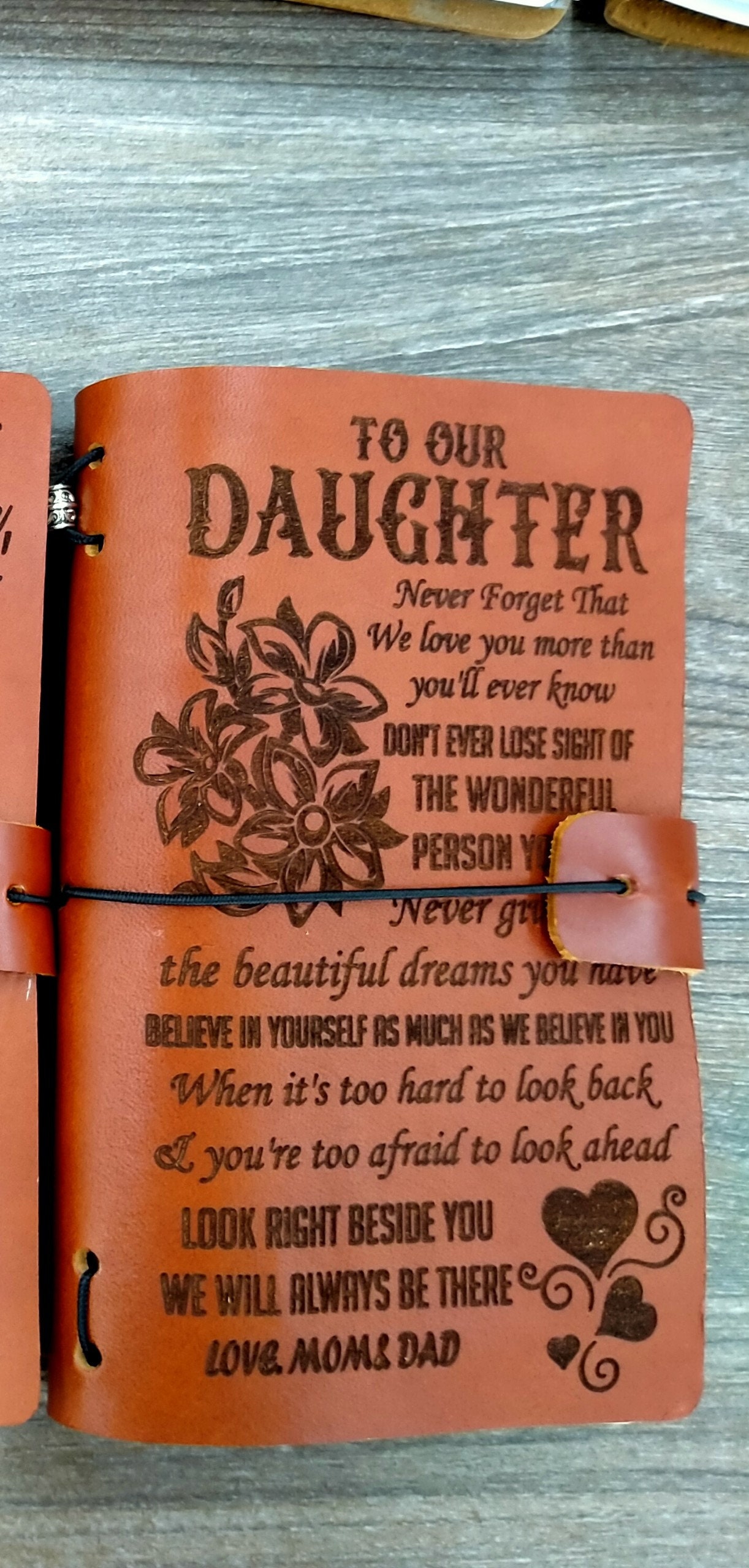 To My Daughter Leather Journal my daughter giftdaughter Etsy