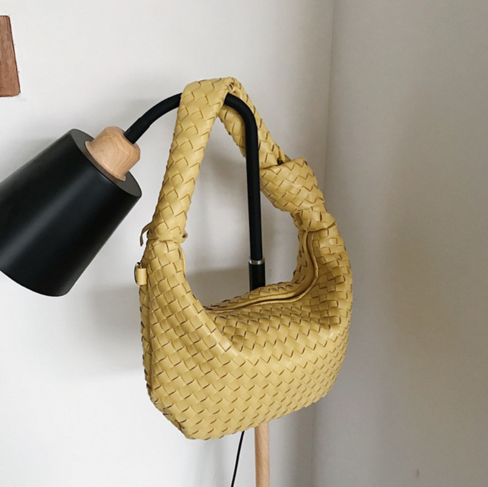 double knotted shoulder bag