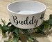 Personalised Pet Feeding Bowl - Large Bowl for Dogs - Calligraphy Style - Mrs Hinch Inspired - Large Sized White Pink Grey Blue 