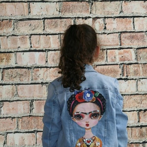 Kinderjeansjacke &quot;Magda&quot;, Upcycling Jacke, Boho, Hippiejacke, Festival,Handmade in Bayern, Bohemian Style, Festival Outfit, Unikat