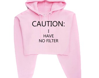 Salty Womens Ladies Funny Crop Tops Hoodie Hoody Croptop Hood Long SLeeve Christmas Gift Top Slogan Swimming Sea Holiday trip Unisex