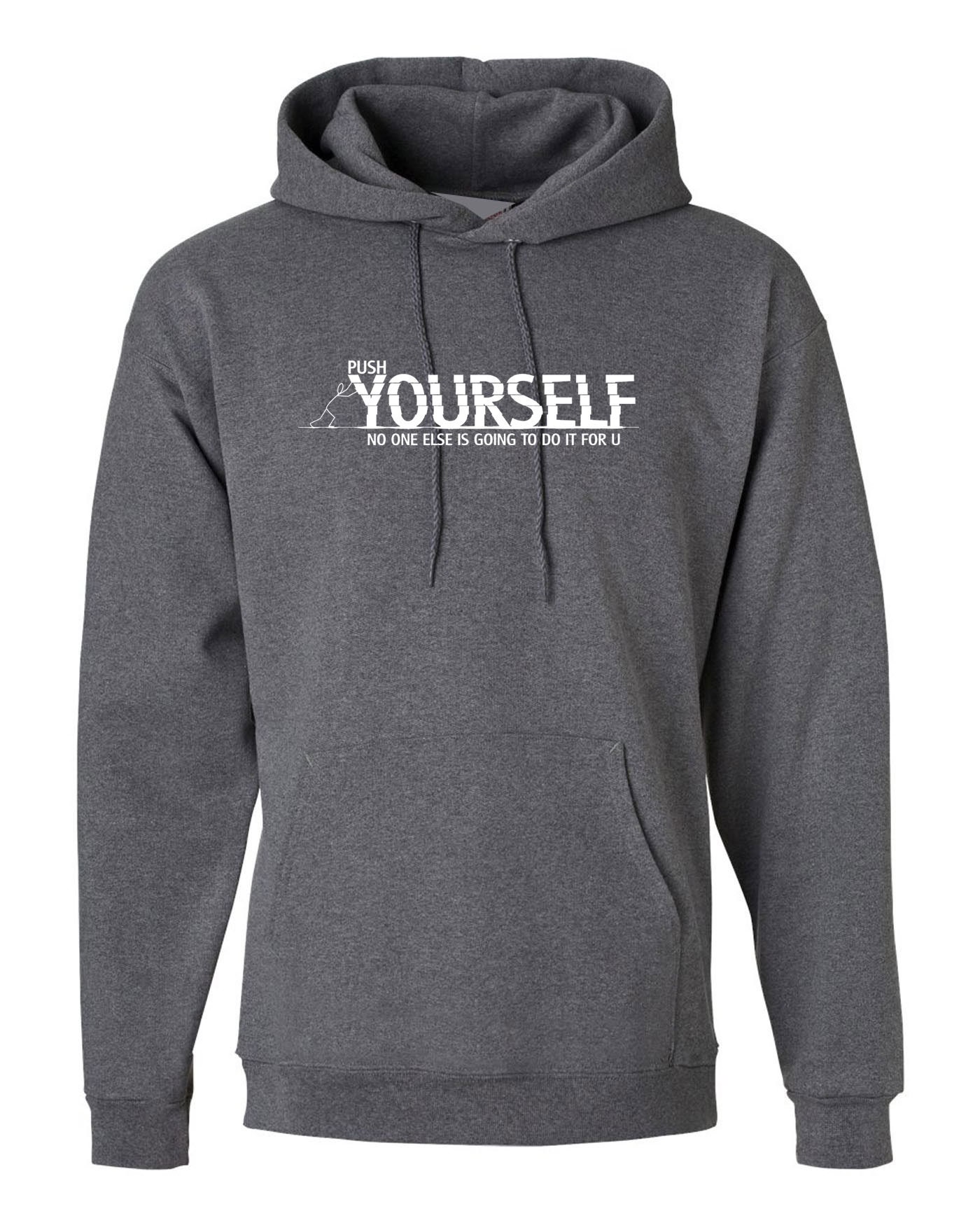 Push Yourself Hoodie Hoody Hood Hooded Gym Workout Exercise Etsy
