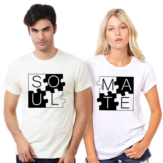 Couple Matching Shirts Soul Mates GF BF 