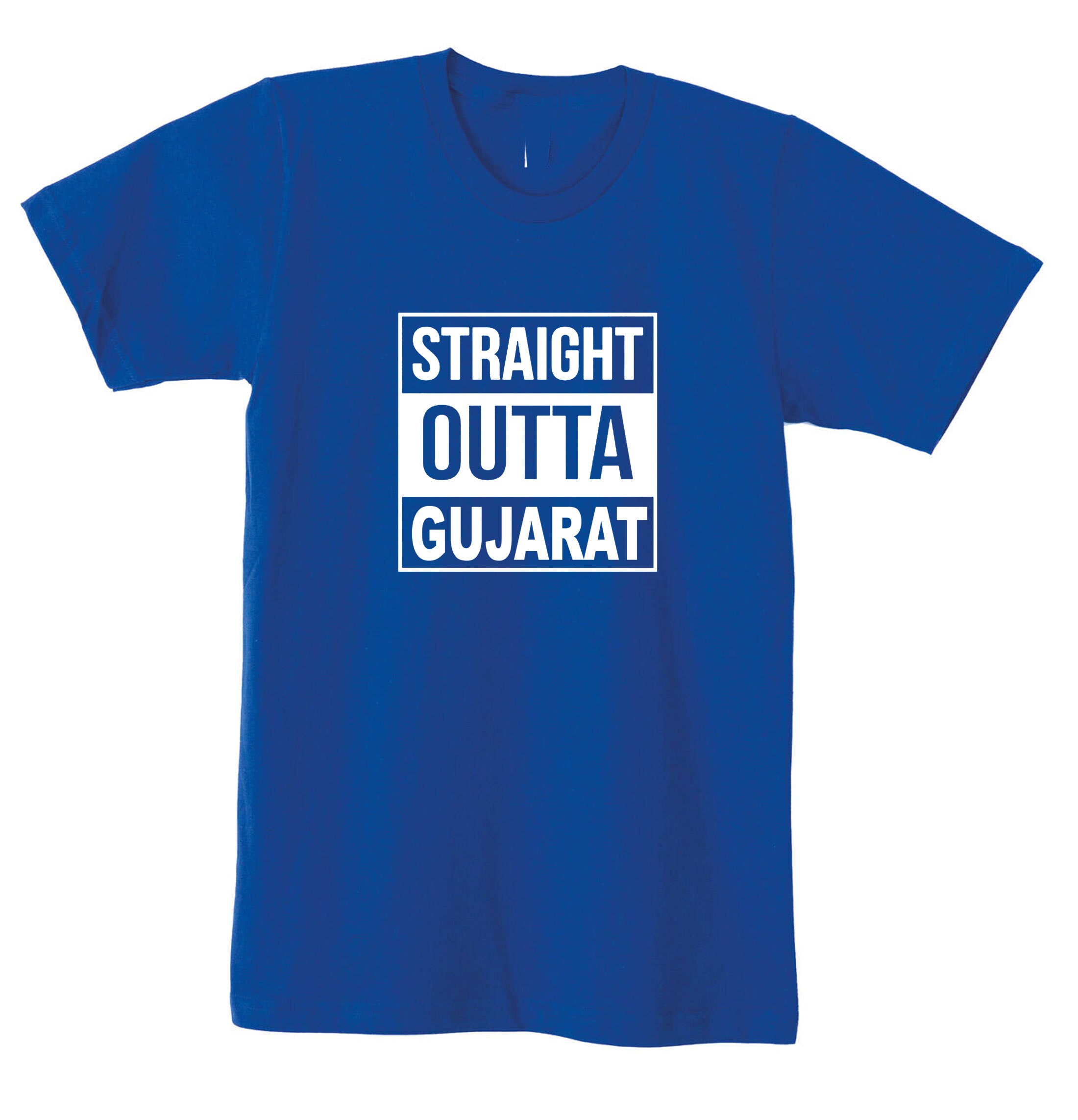 Straigth Outta Gujarat Funny Indian Gujarati T Shirt Tshirt Etsy