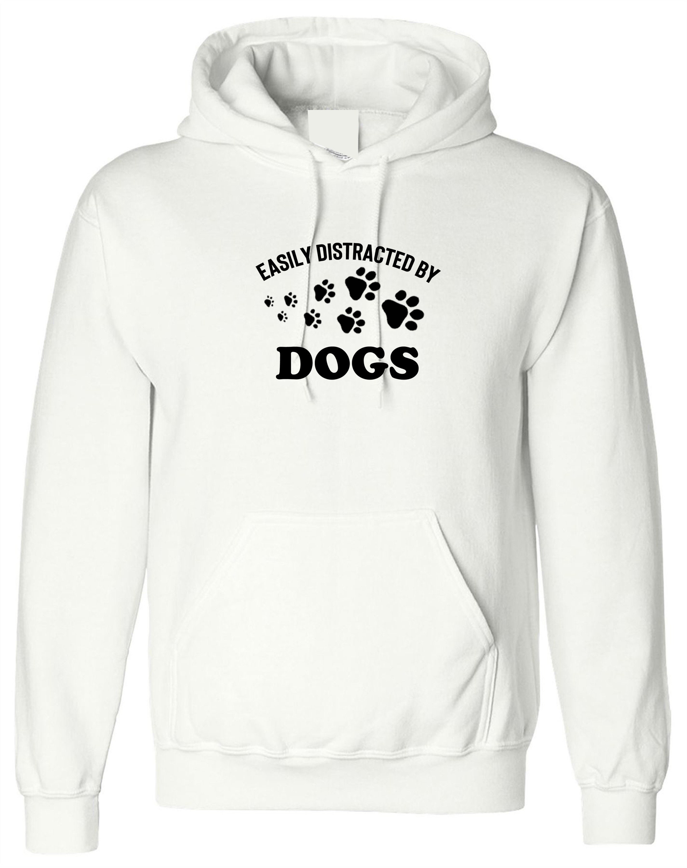 Easily Distracted by Dogs Funny Ladies Dogs Lover Hoodie Hoody - Etsy UK