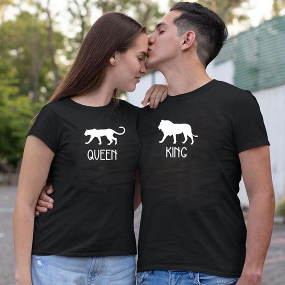 King Queen Couple T-shirts, Matching T-shirts