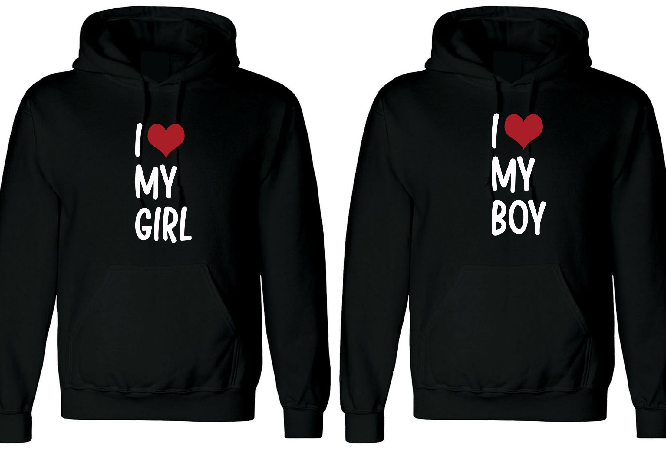 Couple Matching Hoodies I Love My Girl Boy Boyfriend | Etsy