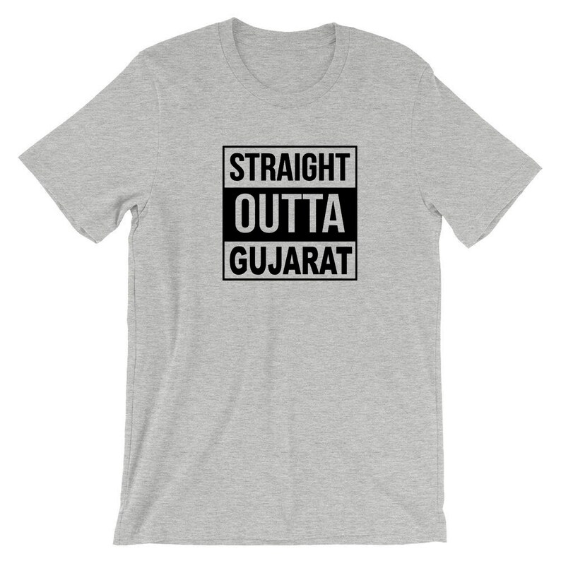 Straigth Outta Gujarat Funny Indian Gujarati T Shirt Tshirt Etsy